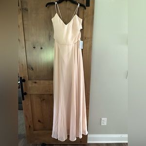 Jenny Yoo Collection blush maxi bridesmaid dress.  Size 16. New with Tags.